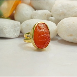 SOUMYA CREATIONS Bague unisexe en laiton plaqué or rose, style décontracté, avec améthyste naturelle sertie clos, idéale pour un cadeau - Product Image 5