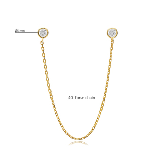 ต่างหูแบบห่วงเดี่ยว CZ สไตล์หรูหรา งานแฮนด์เมด แฟชั่นตุรกี ขายส่ง เงินแท้ 925 เครื่องประดับคุณภาพสูง - Product Image 3