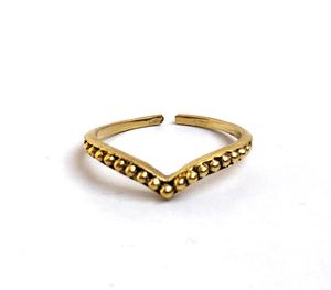 แหวนพลอยโบฮีเมียนทรงมือดีไซน์ทองเหลืองสีทองสำหรับวันครบรอบปีที่ขายส่งตรงจากโรงงาน - Product Image 2