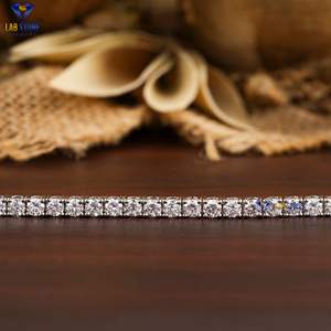 4.60 CT Rond Brillant Coupe Diamant Tennis Bracelet 18K Or Blanc Cvd Diamant Bijoux - Product Image 3