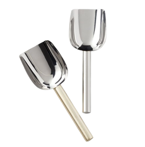 Flor plateada Mango fundido Acero inoxidable Multifuncional Comida Dulce Cuchara Metal Cuchara de hielo a bajo precio Artículos de bar - Product Image 3