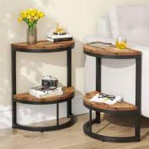 <b>Rustic</b> Metal <b>Side</b> <b>Table</b> Featuring Elegant Detailing and Practical Design for Homeowners who Prefer Classic Decor with a Touch - Product Image 3