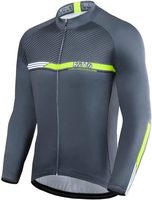 Maillot de cyclisme pour homme à manches longues, col en V, respirant, séchage rapide, fermeture éclair intégrale, style motard, toutes saisons, logo personnalisé sur le devant