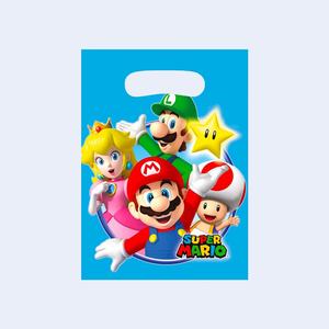 Sacs cadeaux Super Mario 23,4 x 16,3 cm, emballage cadeau en plastique pour célébrations, 8 pièces par sac - Product Image 1