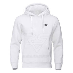 Sweat à capuche d'hiver décontracté pour hommes Veste d'impression numérique 100% coton avec motif solide Sweat à capuche extérieur à la mode - Product Image 1