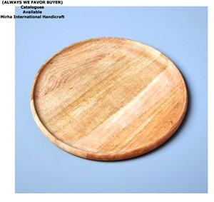 Plateau de service en bois surélevé imprimé floral personnalisé Plateau en bois imprimé en émaux biodégradables fait à la main en Inde - Product Image 2