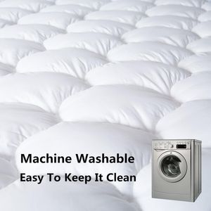 Materassino trapuntato King Size comodo cuscino superiore con soffice riempimento in fibra di poliestere e materiale in schiuma per uso ospedaliero - Product Image 3