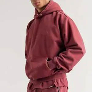 Sweat à capuche décontracté 80% coton 20% polyester Terry Poids lourd Vêtements de sport Sweat à capuche pour homme Gym - Product Image 2