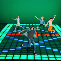 Piste de danse lumineuse à matrice LED pour jeux actifs 30x30cm RGB 3-EN-1 contrôlée par PC pour jeux interactifs
