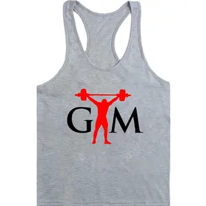 Summer Print Cotton Bodybuilding Fitness Stringer Men Tank Top gyms Vest Undershirt Tank Tops