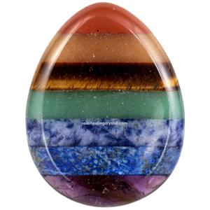 Lágrima Pulgar piedra siete chakra piedra pulgar preocupación piedra preocupación Palma natural pulgar cristal curación piedra preciosa preocupación - Product Image 1