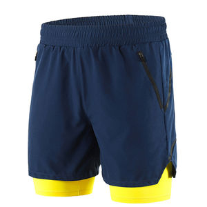 Vente en gros de shorts de fitness pour hommes, entraînement sportif, course à pied, pantalons courts de gym pour hommes, entraînement fitness, poches zippées pour le printemps - Product Image 1