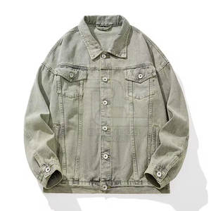 Veste en jean surdimensionnée sur mesure pour hommes dernière conception veste en jean surdimensionné bon marché pour hommes - Product Image 1