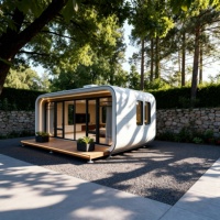 Maison préfabriquée moderne de luxe, type Apple Cabin, module modulaire, mini-maison pour bureau extérieur, camping, hôtel et villa
