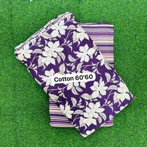 Tissu imprimé en coton premium 60x60 pour robe Kurti et vêtements pour femmes, vêtements d'été, textile, commandes en gros - Product Image 3