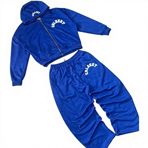 Custom Men's 2-Piece Fleece Tracksuit with Rhinestone Screen Print Oversized Acid Wash Sweatpants & Hoodie Plus Size <b>Set</b> - Product Image 1