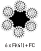 Câble métallique en acier à haute teneur en carbone non galvanisé, haute résistance, 6x41(Fi)FC, norme EN, pour le traitement de l'acier par emboutissage à froid. - Product Image 2