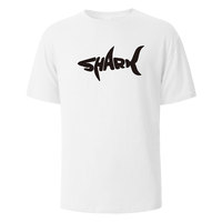 T-shirt imprimé graphique requin de luxe pour hommes et femmes, collection été 2025, en tissu tricoté 100 % qualité supérieure avec logo frontal