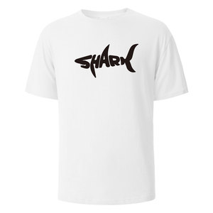 T-shirt imprimé graphique requin de luxe pour hommes et femmes, collection été 2025, en tissu tricoté 100 % qualité supérieure avec logo frontal - Product Image 3