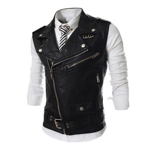 Gilet en cuir d'hiver pour hommes High Street Style toile tissu conception personnalisée séchage rapide haute qualité prix raisonnable en gros - Product Image 4
