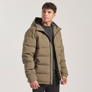 Wholesale Premium Quality Men's Winter Bubble <b>Puffer</b> <b>Jacket</b> <b>Thin</b> Padded Coat with Stand Collar High Street Style OEM Available - Product Image 3