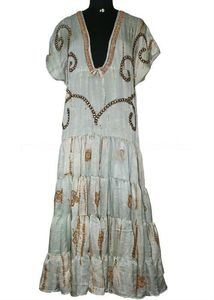 Long caftan à la mode orné de perles à la main tenue de fête robe caftan sexy vêtements de villégiature - Product Image 2