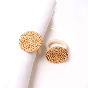 Rond de serviette tissé à la main vintage fabriqué au Vietnam matériau écologique pour la décoration de la maison et de la vaisselle en gros - Product Image 1