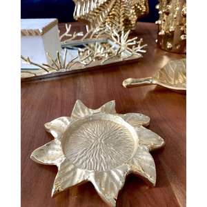 Bols de présentation de fruits en métal coulé de style personnalisé fabriqués à la main plateau de bol de luxe écologique fleur décorative finition polie - Product Image 1