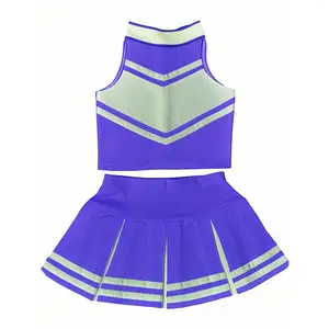 Manica corta oem design all'ingrosso di alta qualità cheer leader uniformi sublimazione uniforme da Cheerleader