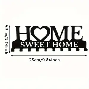 Porte-clés vintage 1 pièce avec support mural en fer et plastique, crochet métallique pour clés de porte d'entrée, cuisine, magasin, maison, travail, voiture, véhicule, décoration - Product Image 2