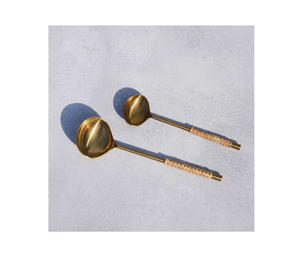 ชุดทัพพีทองเหลืองแบบดั้งเดิมช้อนรับประทานอาหารดีไซน์ใหม่ - Product Image 2