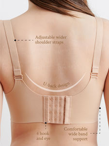 Sujetador deportivo de enfermería sin costuras transpirable con diseño de botón frontal de la más alta calidad XXL para mujer Sexy encaje sin aros Plus Everyday - Product Image 5