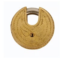 Cadenas en laiton avec poisson Design rond Style Antique fabriqué à la main serrure à collectionner décorative pour la maison Temple Gate Garden Security