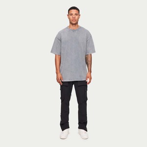 Camisetas Oversize con Lavado Ácido y Logotipo Personalizado, Camisetas Unisex al por Mayor con Lavado Ácido, Camiseta con Logotipo Personalizado y Lavado Ácido - Product Image 4