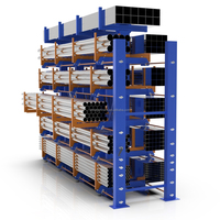 Solution d'entreposage robuste : Étagère télescopique à cantilever pour le stockage de tubes longs et de barres d'acier