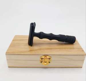 Rasoirs de sécurité de barbier enduits de couleur noire en acier inoxydable de haute qualité rasoirs de sécurité de gorge en gros utilisés à la maison - Product Image 3