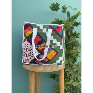 Indian Handmade Cotton <b>Tote</b> <b>Bag</b> Women's Multi Color Printed Shopping Grocery <b>Beach</b> <b>Bag</b> <b>for</b> Daily Use and Travel Perfect Gift - Product Image 5