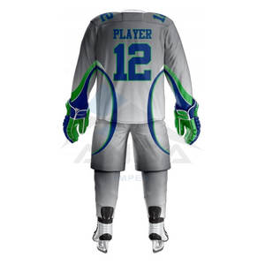 ชุดยูนิฟอร์มฮอกกี้น้ำแข็งสำหรับผู้ชายรุ่นใหม่ล่าสุด เสื้อเจอร์ซีย์และกางเกงขาสั้นคุณภาพสูง แห้งเร็ว กันลม รับสั่งทำสีและโลโก้ - Product Image 2