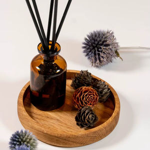 Plateau de service en bois de chêne avec coins arrondis, Assiette en bois, Planche de service Accessoires d'espace de travail faits à la main | Affiné | - Product Image 1