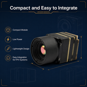 Module de caméra thermique miniature 8um 640x512, capteur infrarouge non refroidi pour drone FPV UAV, vision nocturne - Product Image 4