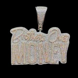 Pendentif personnalisé de luxe en moissanite style hip-hop, collier lettre sertie de diamants, bijoux haut de gamme - Product Image 3