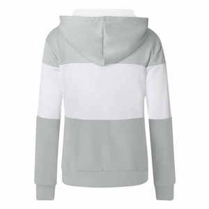 Sudadera de gran tamaño recortada alta personalizada para mujer, Top corto con capucha de punto informal estampado de invierno para otoño - Product Image 3