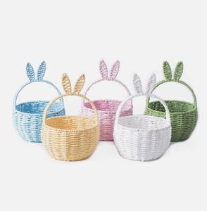 Cesta de Pascua Tejida con Cuerda de Papel Reutilizable, No Tóxica, de Alta Calidad, con Asa, Tamaño y Color Personalizables, para Almacenamiento de Niños, Cesta de Regalo - Product Image 3