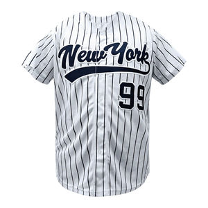 Vêtements de sport unisexes, maillot de baseball, taille personnalisable, boutons complets, impression par transfert thermique, respirant, évacuation de l'humidité, séchage rapide - Product Image 2