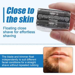 Paquete de 3 cabezales de repuesto para afeitadora eléctrica, compatibles con la cuchilla de afeitar, para afeitado facial masculino - Product Image 6