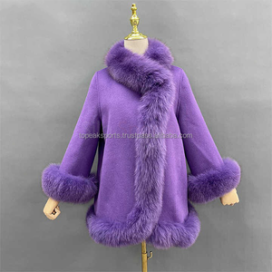 Capa de Piel Sintética Verde para Mujer, Estilo Lujoso, Superventas 2026, 100% Alta Calidad, Gruesa, Elegante, para Invierno, con Forro de Piel Sintética, MOQ Bajo, Precio Bajo - Product Image 4