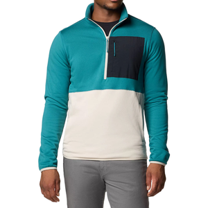 Jersey con media cremallera para hombre, chaqueta informal de poliéster, sudadera cálida para exteriores con bolsillo en el pecho, ideal para actividades deportivas - Product Image 4