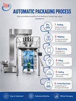 Machine d'emballage automatique de chips de pommes de terre à grande vitesse, machine d'emballage de sachets VFFS avec système de pesage