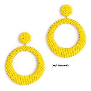 Pendientes de tuerca hechos a mano con cuentas de semillas Vintage para mujer, pendientes de moda personalizados con perlas llamativas coloridas - Product Image 5