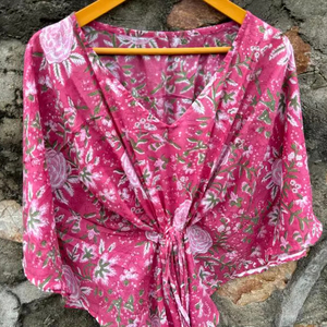 Fait à la main 100% coton caftan robe indien imprimé fleuri parole longueur plage Caftan taille naturelle vêtements de nuit Maxi Kimono coton - Product Image 1